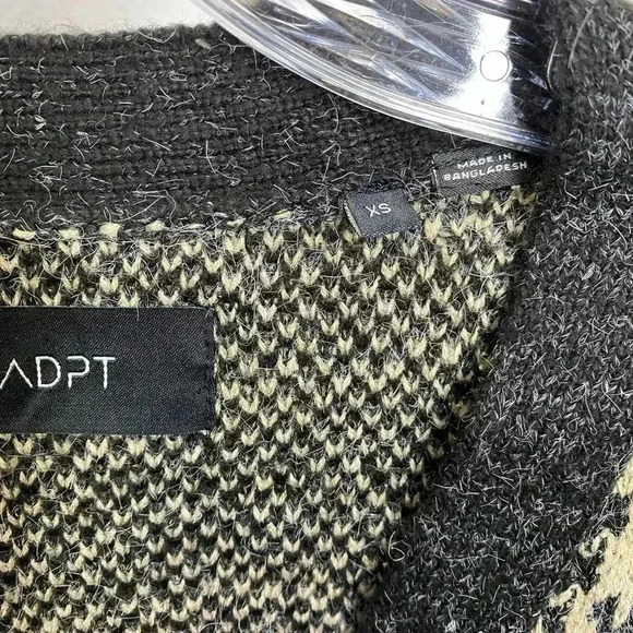 NWOT Asos ADPT oversized jacquard cardigan in zebra in black - Picture 8 of 9